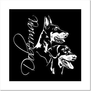 Proud Doberman Pinscher dog portrait Posters and Art